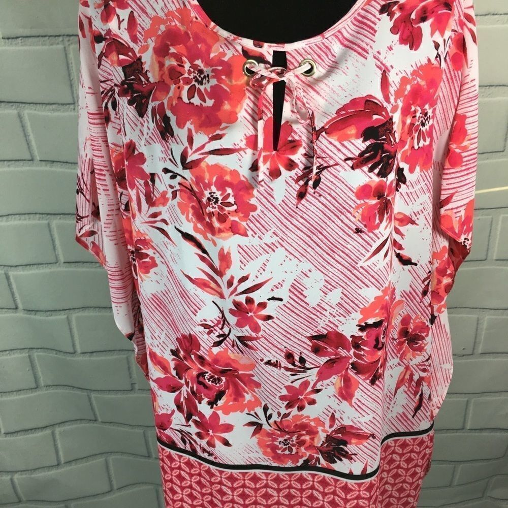 The Limited 2X floral Blouse Top Pink New - Picture 2 of 8
